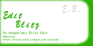 edit blitz business card